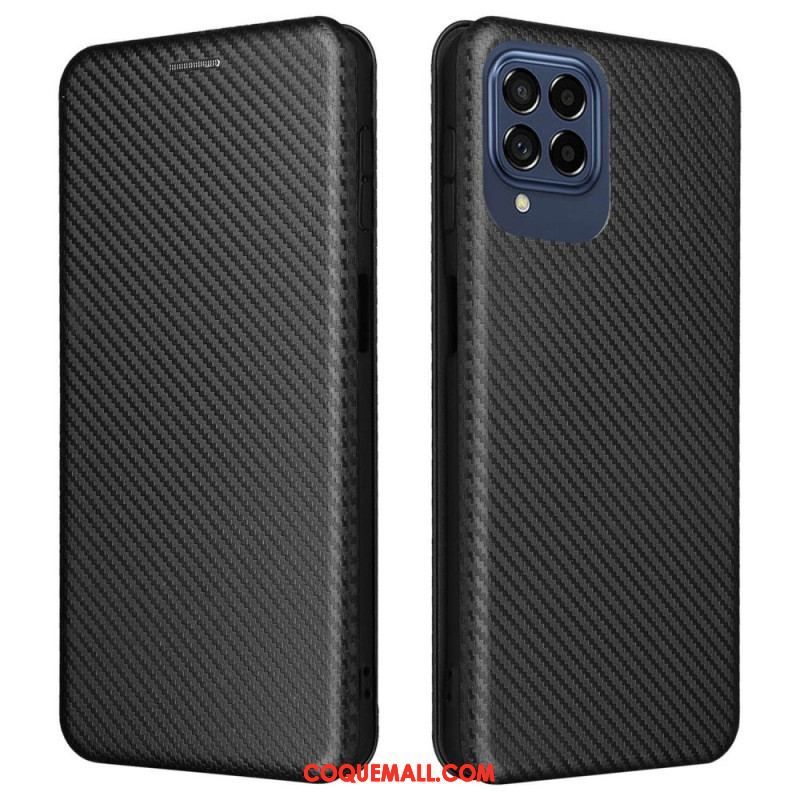 Flip Cover Samsung Galaxy M53 5G Fibre Carbone