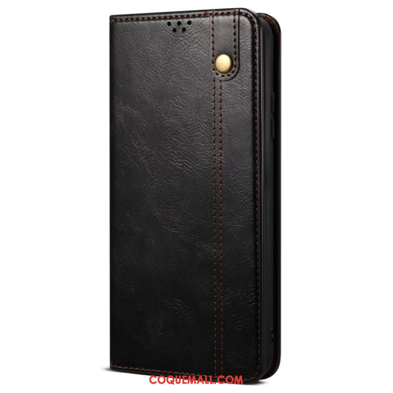 Flip Cover Samsung Galaxy M55 5G Simili Cuir Ciré