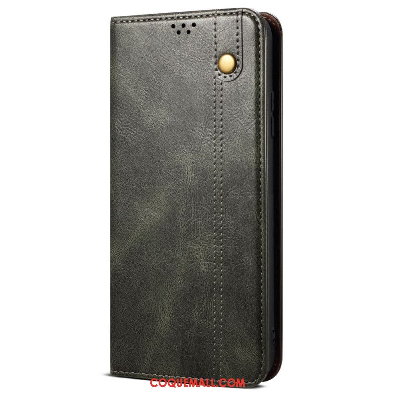 Flip Cover Samsung Galaxy M55 5G Simili Cuir Ciré