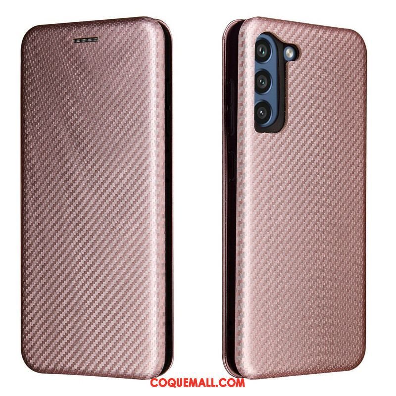 Flip Cover Samsung Galaxy S21 FE Fibre Carbone