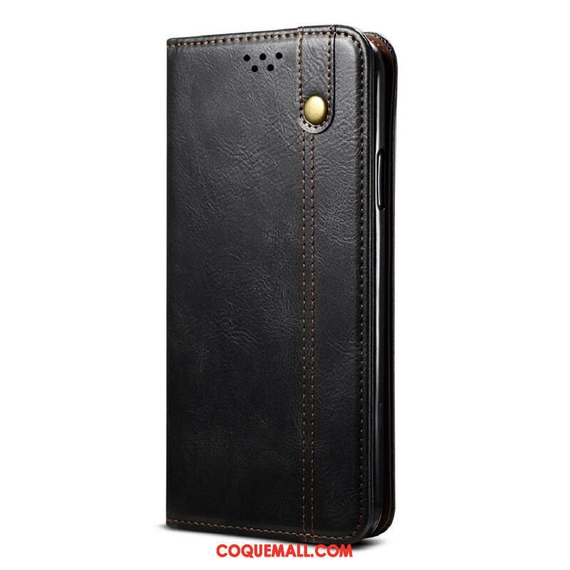 Flip Cover Samsung Galaxy S21 FE Simili Cuir Ciré