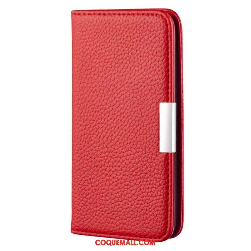 Flip Cover Samsung Galaxy S22 5G Simili Cuir Litchi Ultra Chic