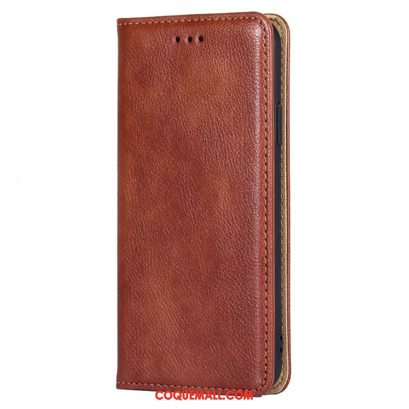 Flip Cover Samsung Galaxy S23 Plus 5G Simili Cuir Coutures