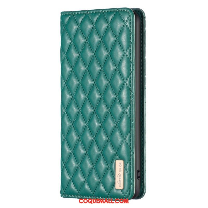 Flip Cover Samsung Galaxy S23 Ultra 5G Matelassée BINFEN COLOR