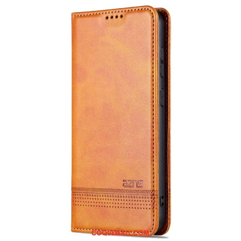 Flip Cover Samsung Galaxy S24 5G Effet Cuir AZNS