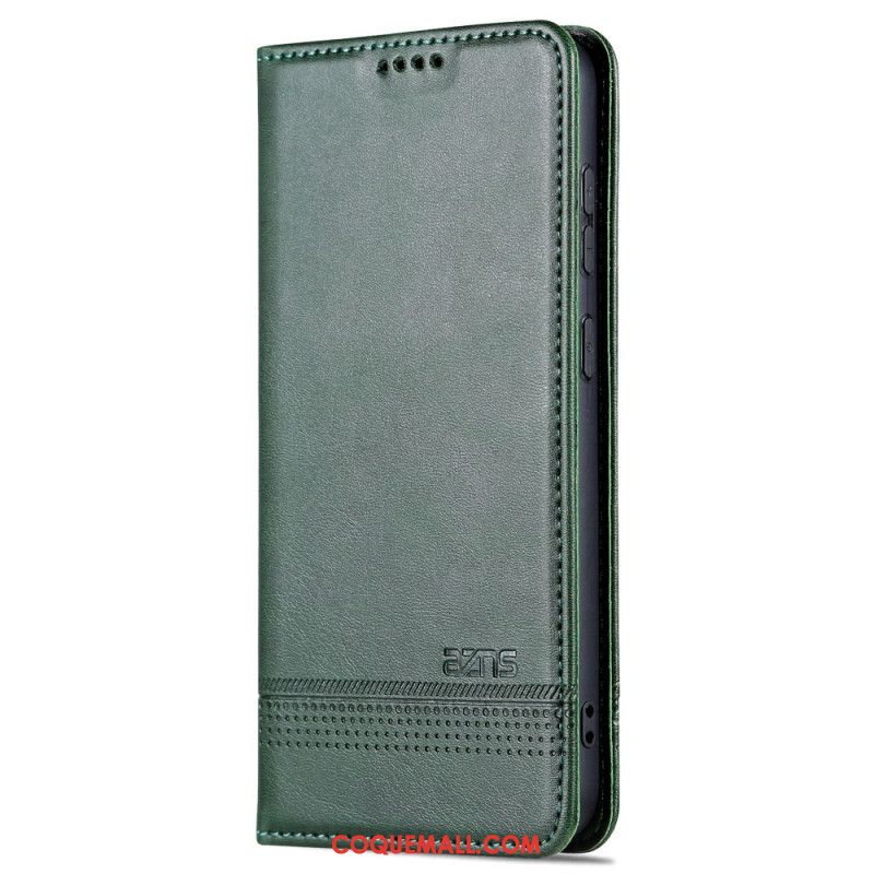 Flip Cover Samsung Galaxy S24 5G Effet Cuir AZNS