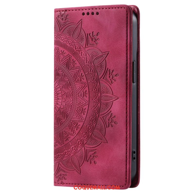 Flip Cover Samsung Galaxy S24 FE Effet Daim Mandala