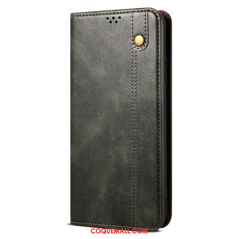 Flip Cover Samsung Galaxy S24 Plus 5G Simili Cuir Ciré