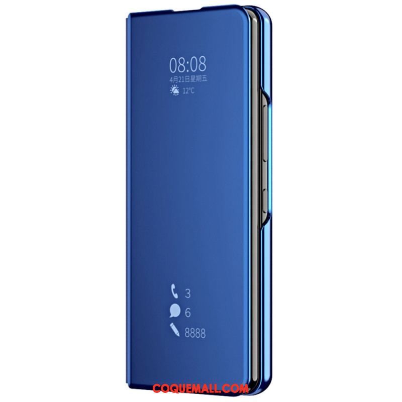 Flip Cover Samsung Galaxy Z Fold 4 Miroir et Transparence