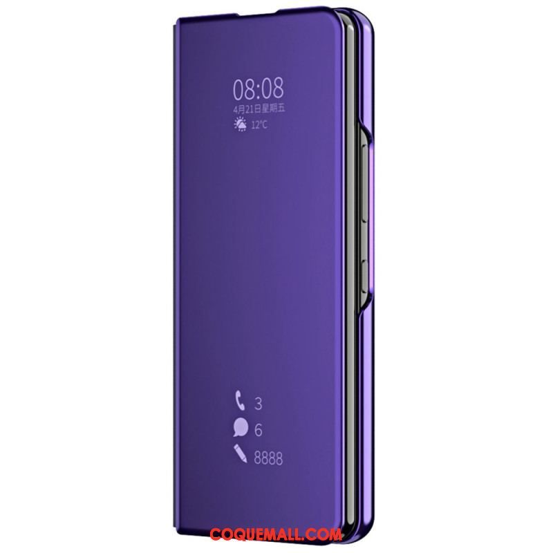 Flip Cover Samsung Galaxy Z Fold 4 Miroir et Transparence