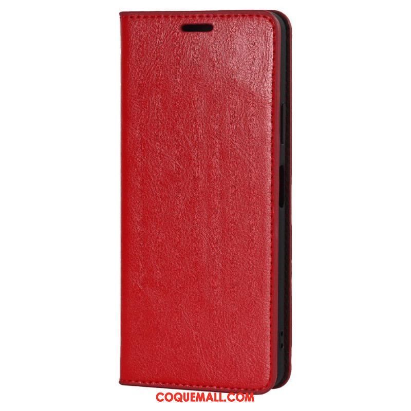 Flip Cover Sony Xperia 10 IV Cuir Véritable