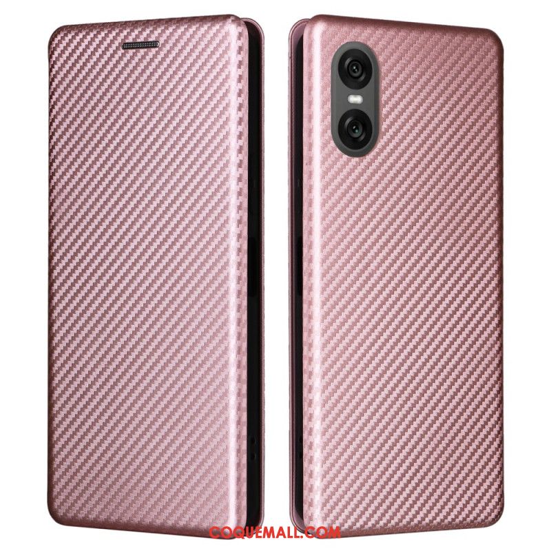 Flip Cover Sony Xperia 10 VI Fibre Carbone