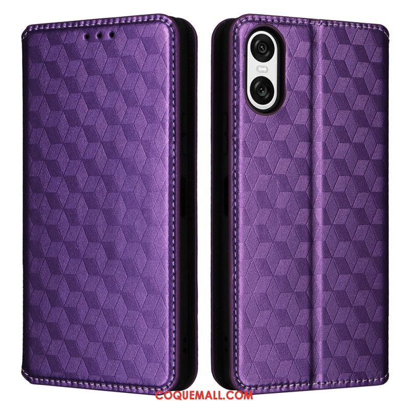 Flip Cover Sony Xperia 10 VI Losanges 3D