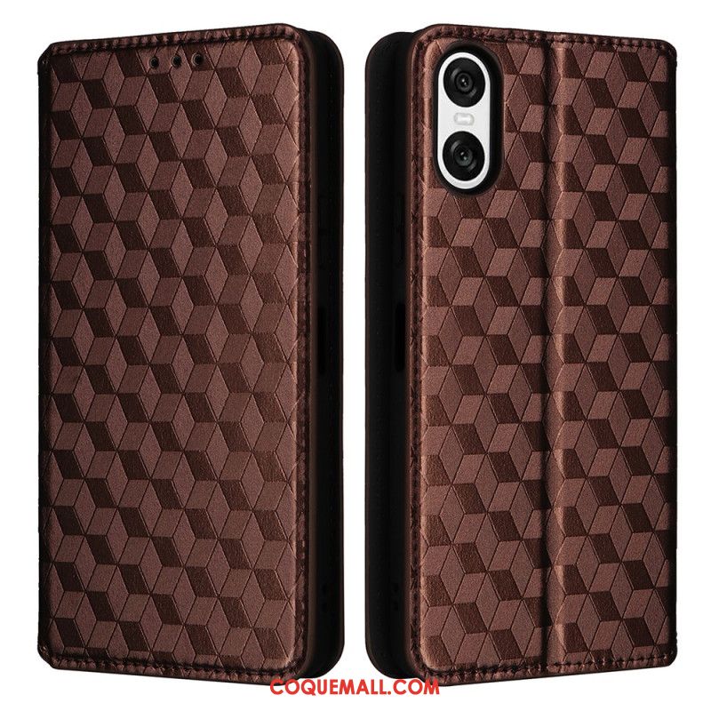 Flip Cover Sony Xperia 10 VI Losanges 3D