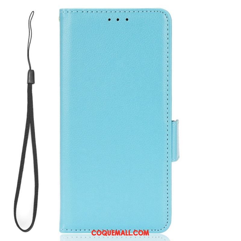 Flip Cover Xiaomi 12T / 12T Pro Effet Cuir avec Lanière