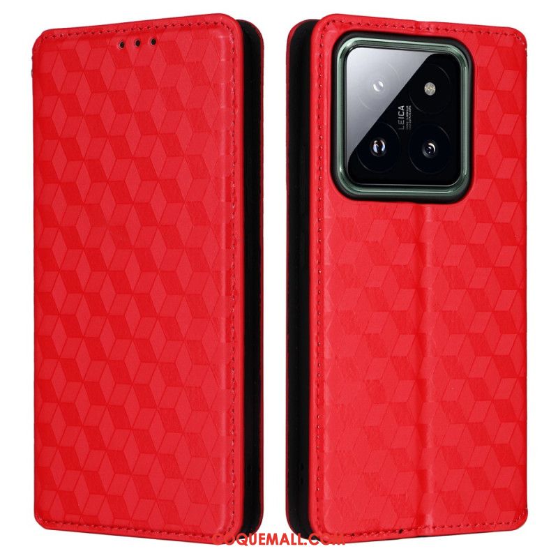 Flip Cover Xiaomi 14 Pro Cubes 3D