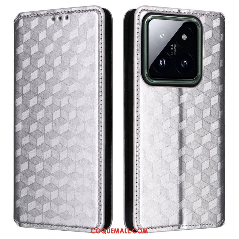 Flip Cover Xiaomi 14 Pro Cubes 3D