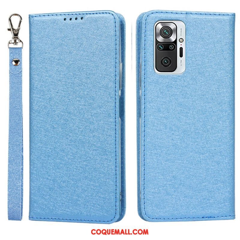 Flip Cover Xiaomi Redmi Note 10 Pro Style Cuir Douceur avec Lanière