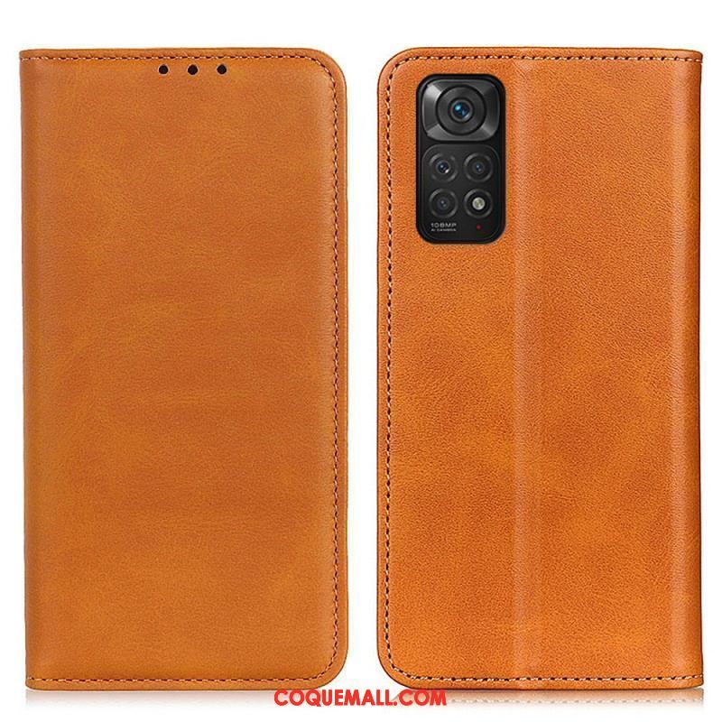 Flip Cover Xiaomi Redmi Note 11 / 11s Cuir Fendu Élégance