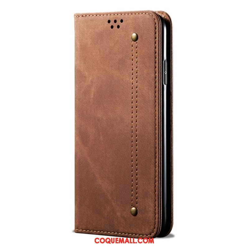 Flip Cover Xiaomi Redmi Note 11 Pro Plus 5G Tissu Jeans