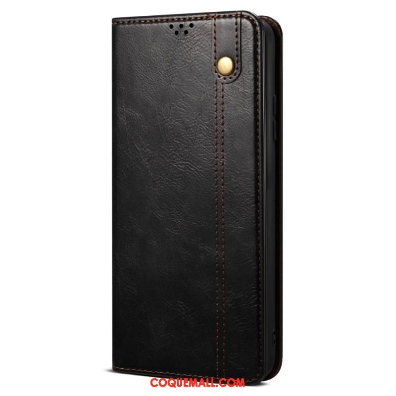 Flip Cover Xiaomi Redmi Note 12/Poco X5 5G Simili Cuir Ciré