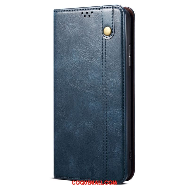 Flip Cover Xiaomi Redmi Note 12/Poco X5 5G Simili Cuir Ciré