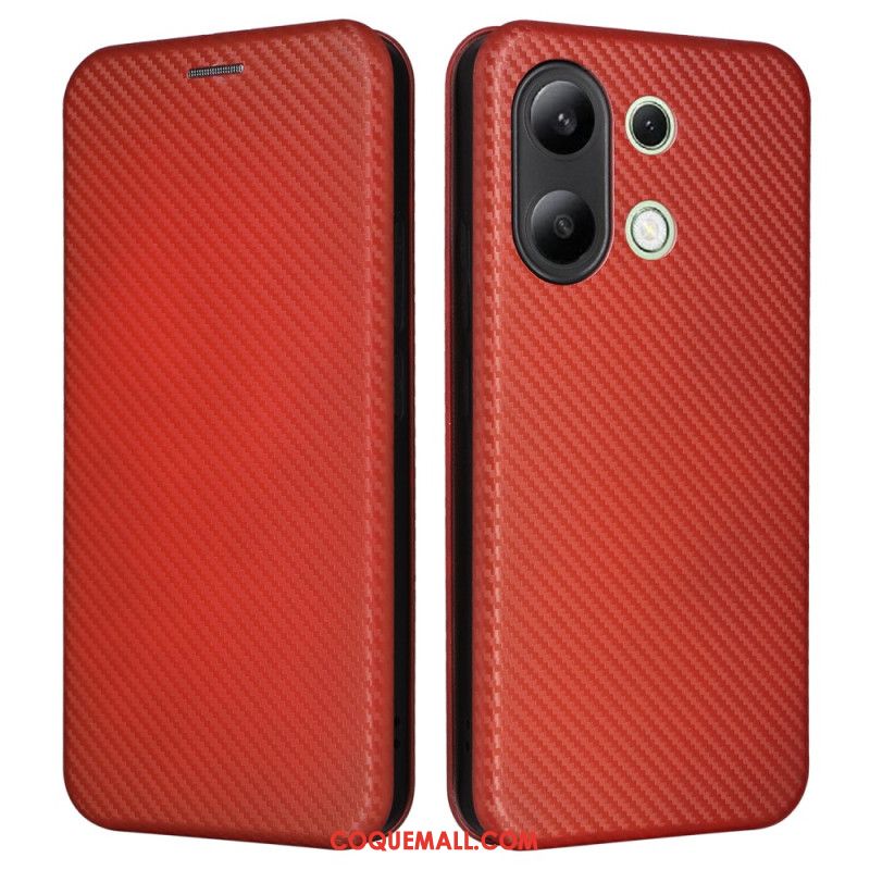 Flip Cover Xiaomi Redmi Note 13 4G Fibre Carbone