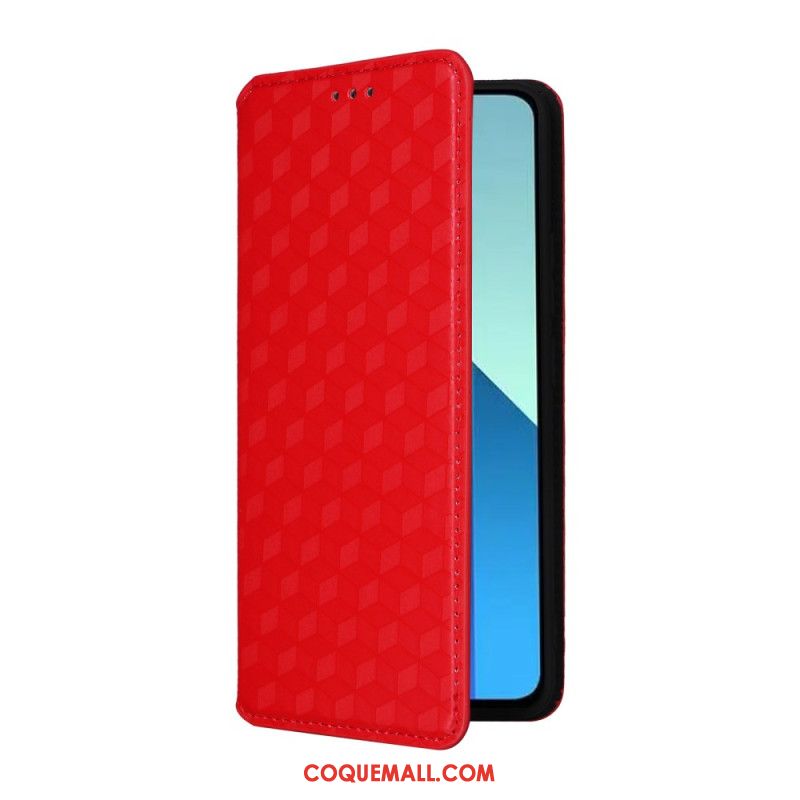 Flip Cover Xiaomi Redmi Note 13 4G Losanges 3D