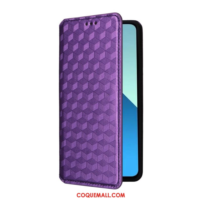 Flip Cover Xiaomi Redmi Note 13 4G Losanges 3D