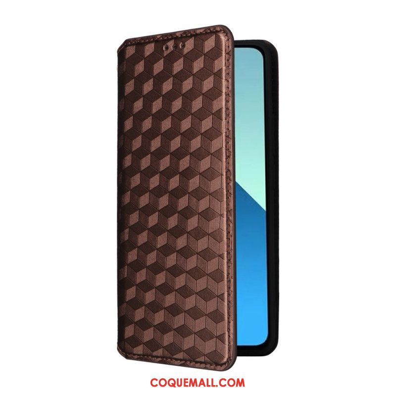 Flip Cover Xiaomi Redmi Note 13 4G Losanges 3D