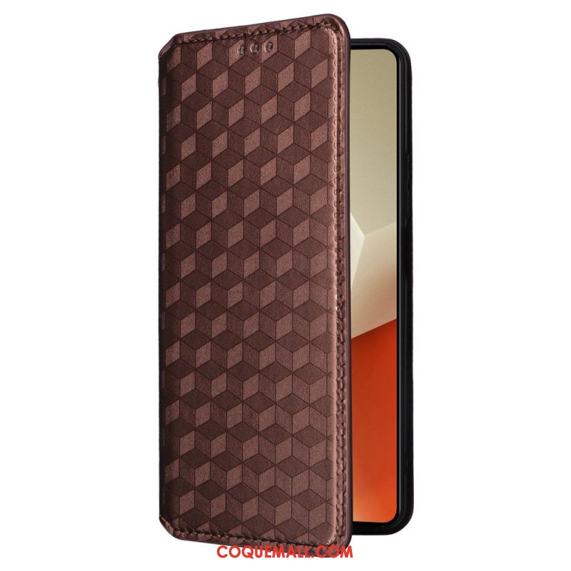 Flip Cover Xiaomi Redmi Note 13 5G Cubes 3D