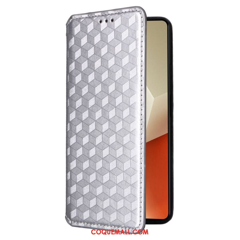 Flip Cover Xiaomi Redmi Note 13 5G Cubes 3D