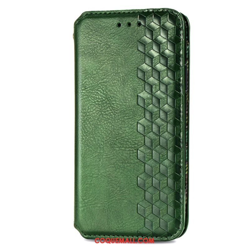 Flip Cover Xiaomi Redmi Note 13 5G Effet Cuir Vintage Losanges