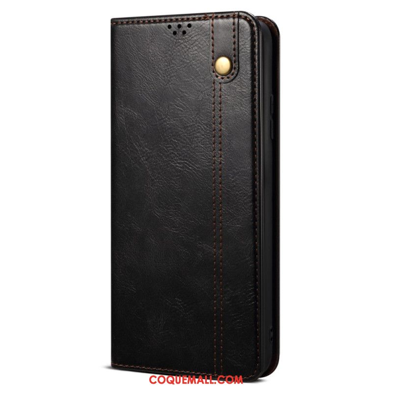 Flip Cover Xiaomi Redmi Note 13 5G Simili Cuir Ciré