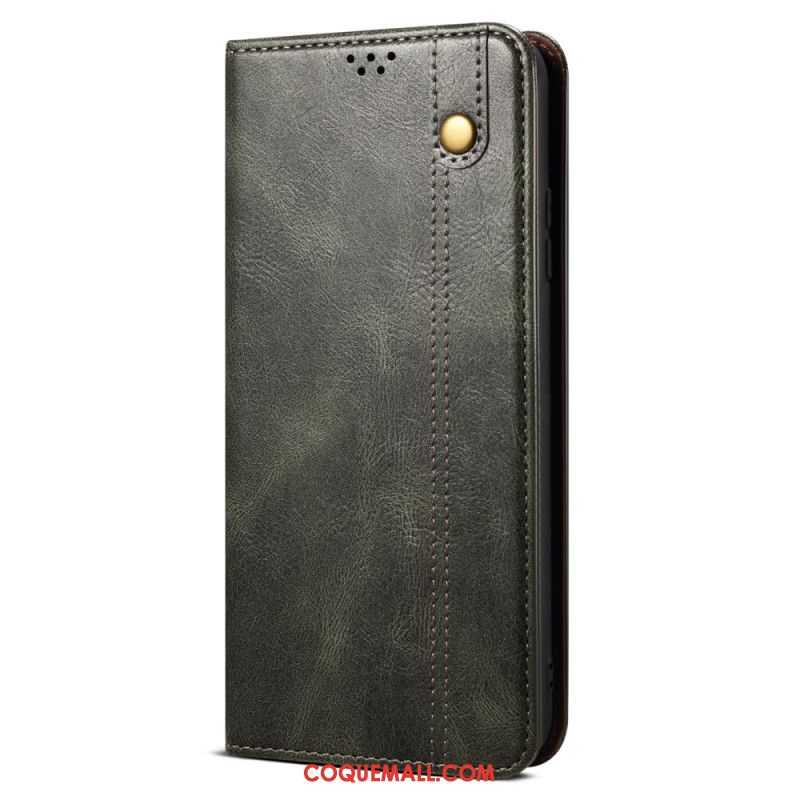 Flip Cover Xiaomi Redmi Note 13 5G Simili Cuir Ciré