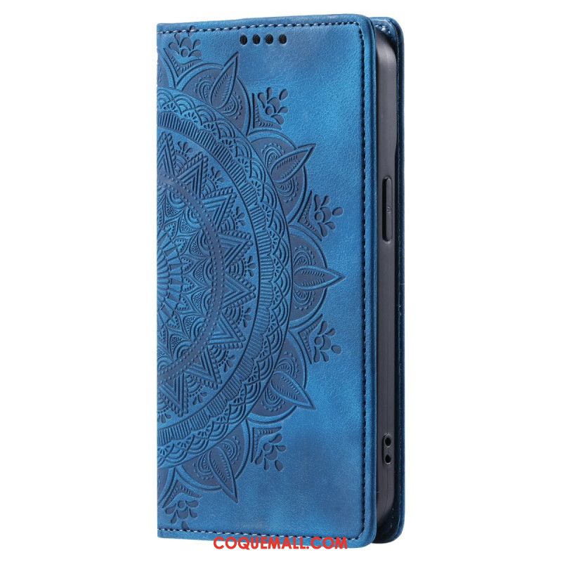 Flip Cover Xiaomi Redmi Note 13 Pro 4G / Poco M6 Pro 4G Effet Daim Mandala