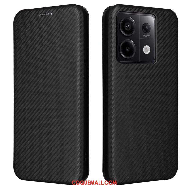 Flip Cover Xiaomi Redmi Note 13 Pro 5G / Poco X6 5G Fibre Carbone