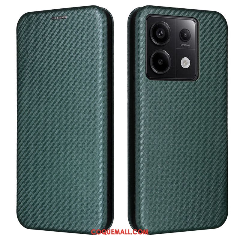 Flip Cover Xiaomi Redmi Note 13 Pro 5G / Poco X6 5G Fibre Carbone