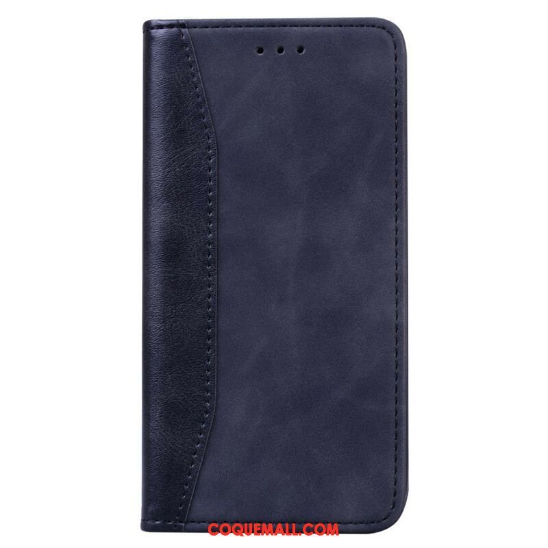 Flip Cover iPhone 13 Pro Effet Cuir Business Bicolore