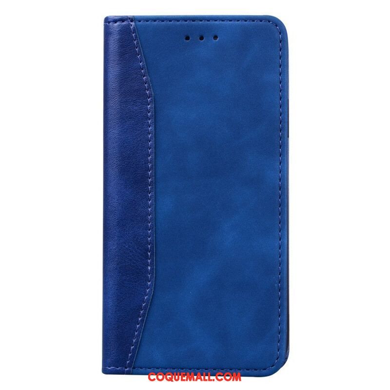 Flip Cover iPhone 13 Pro Effet Cuir Business Bicolore