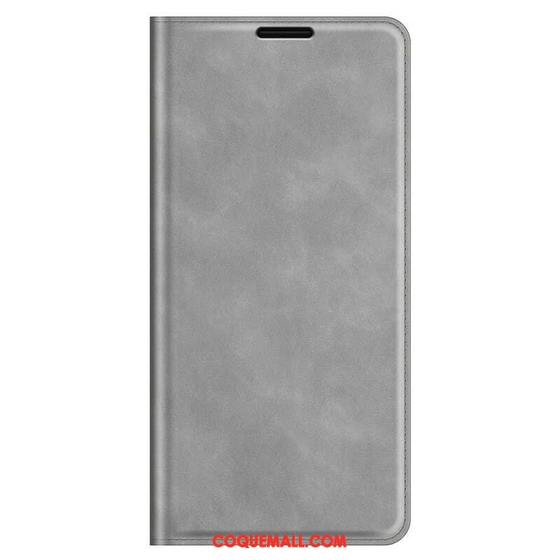 Flip Cover iPhone 13 Pro Max Effet Cuir Douceur Soie