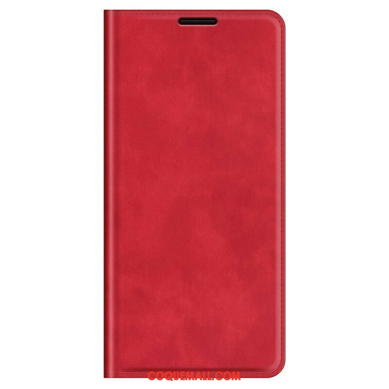 Flip Cover iPhone 13 Pro Max Effet Cuir Douceur Soie