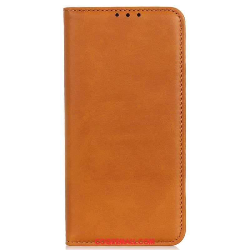 Flip Cover iPhone 14 Pro Cuir Fendu Classique