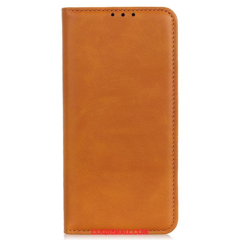 Flip Cover iPhone 15 Cuir Fendu