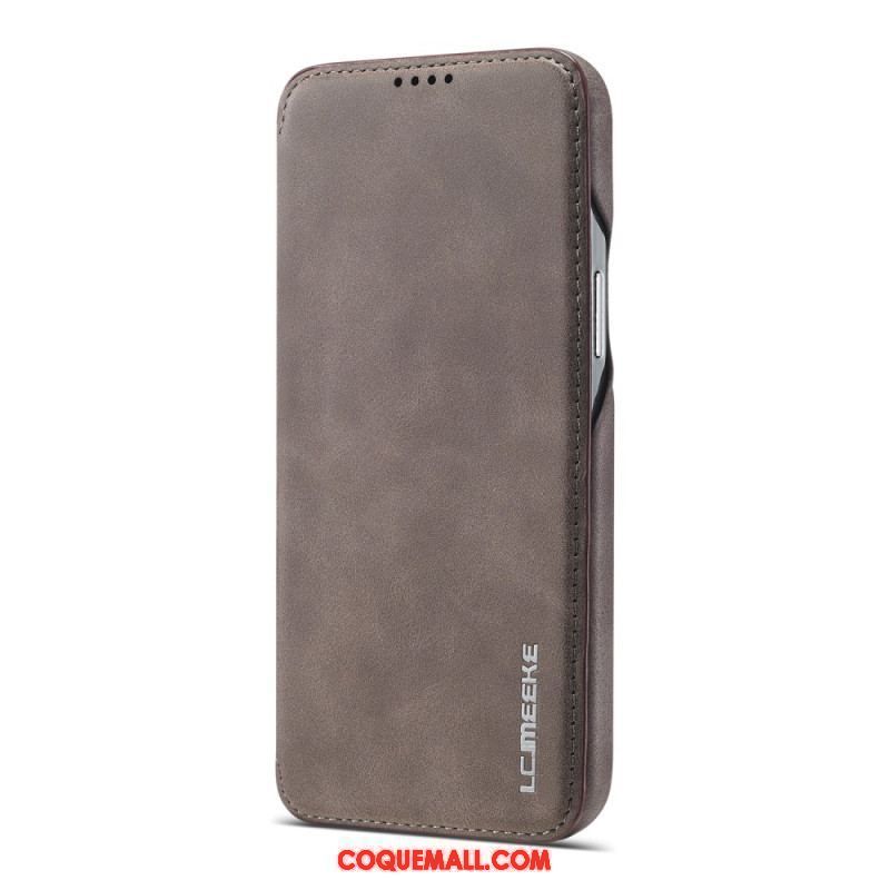 Flip Cover iPhone 15 Plus Simili Cuir LC.IMEEKE