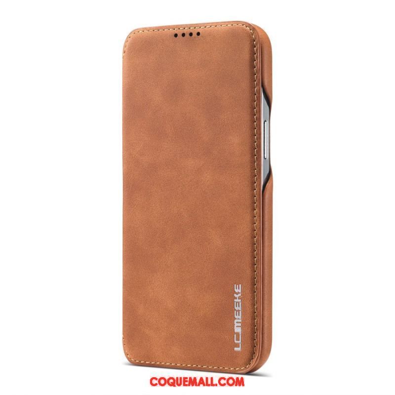 Flip Cover iPhone 15 Plus Simili Cuir LC.IMEEKE