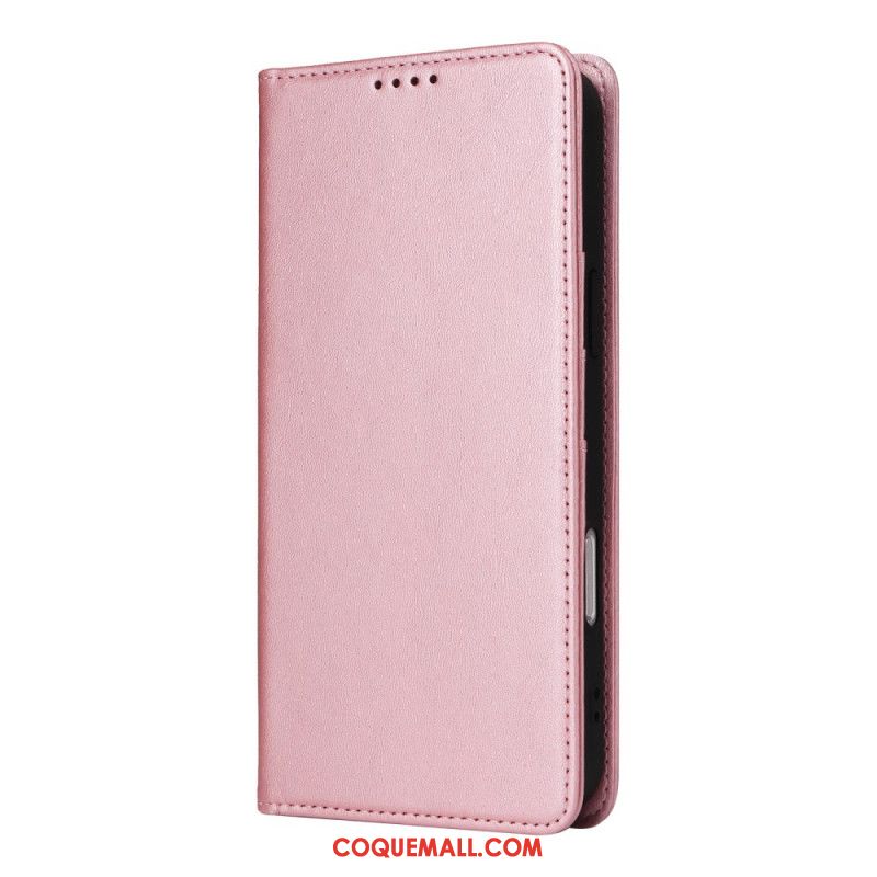 Flip Cover iPhone 16 Pro Effet Cuir Blocage RFID