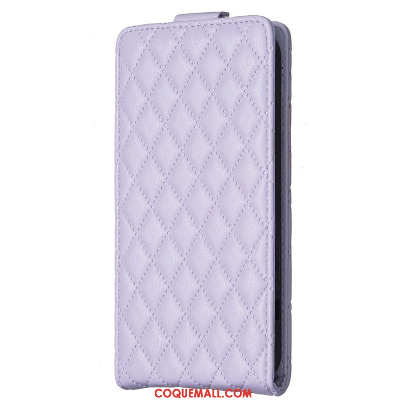 Flip Cover iPhone 16 Pro Max Matelassée Rabat Vertical