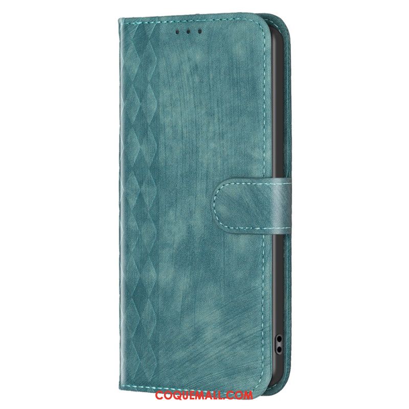 Housse Flip Cover Xiaomi Redmi Note 13 Pro 5G / Poco X6 5G BINFEN COLOR Frise losanges