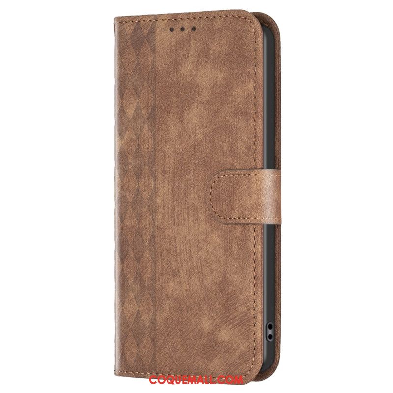 Housse Flip Cover Xiaomi Redmi Note 13 Pro 5G / Poco X6 5G BINFEN COLOR Frise losanges